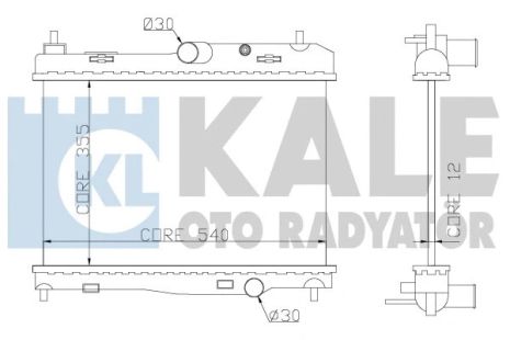 Радіатор охолодження FORD B-MAX, KALE OTO RADYATOR (356100)