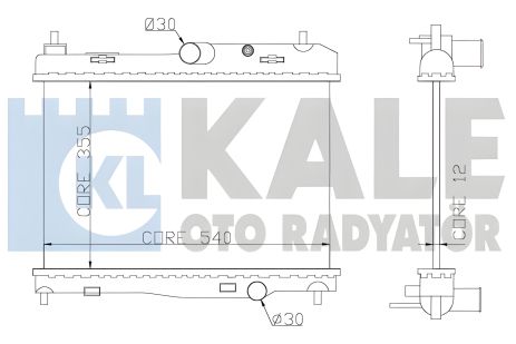Радиатор охлаждения для FORD B-MAX от KALE OTO RADYATOR (356100) Радиатор охлаждения для FORD B-MAX от KALE OTO RADYATOR (356100)