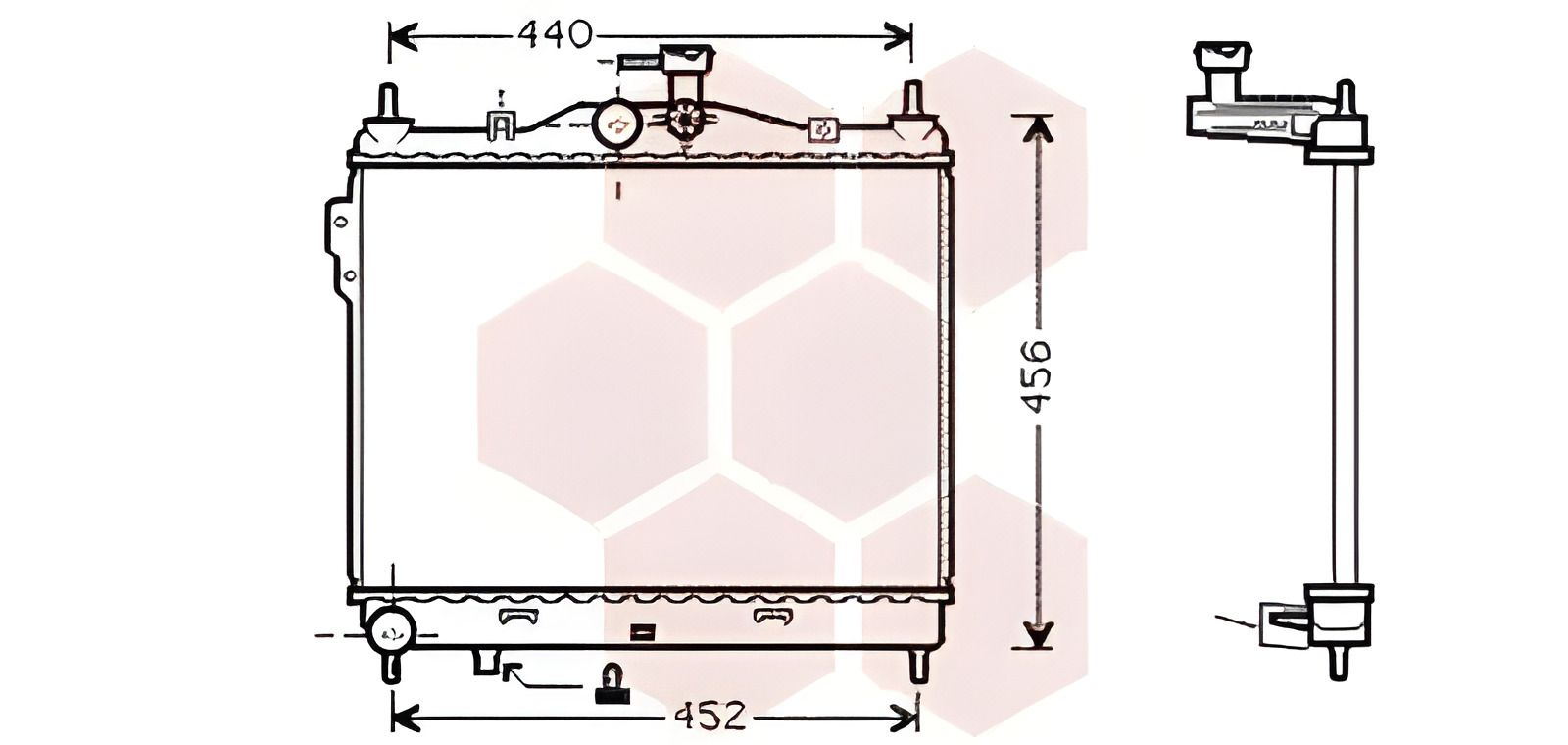 Охлаждающий радиатор для HYUNDAI GETZ, VAN WEZEL (82002101) Охлаждающий радиатор для HYUNDAI GETZ, VAN WEZEL (82002101)