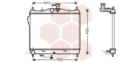 Охлаждающий радиатор для HYUNDAI GETZ, VAN WEZEL (82002101) Охлаждающий радиатор для HYUNDAI GETZ, VAN WEZEL (82002101)