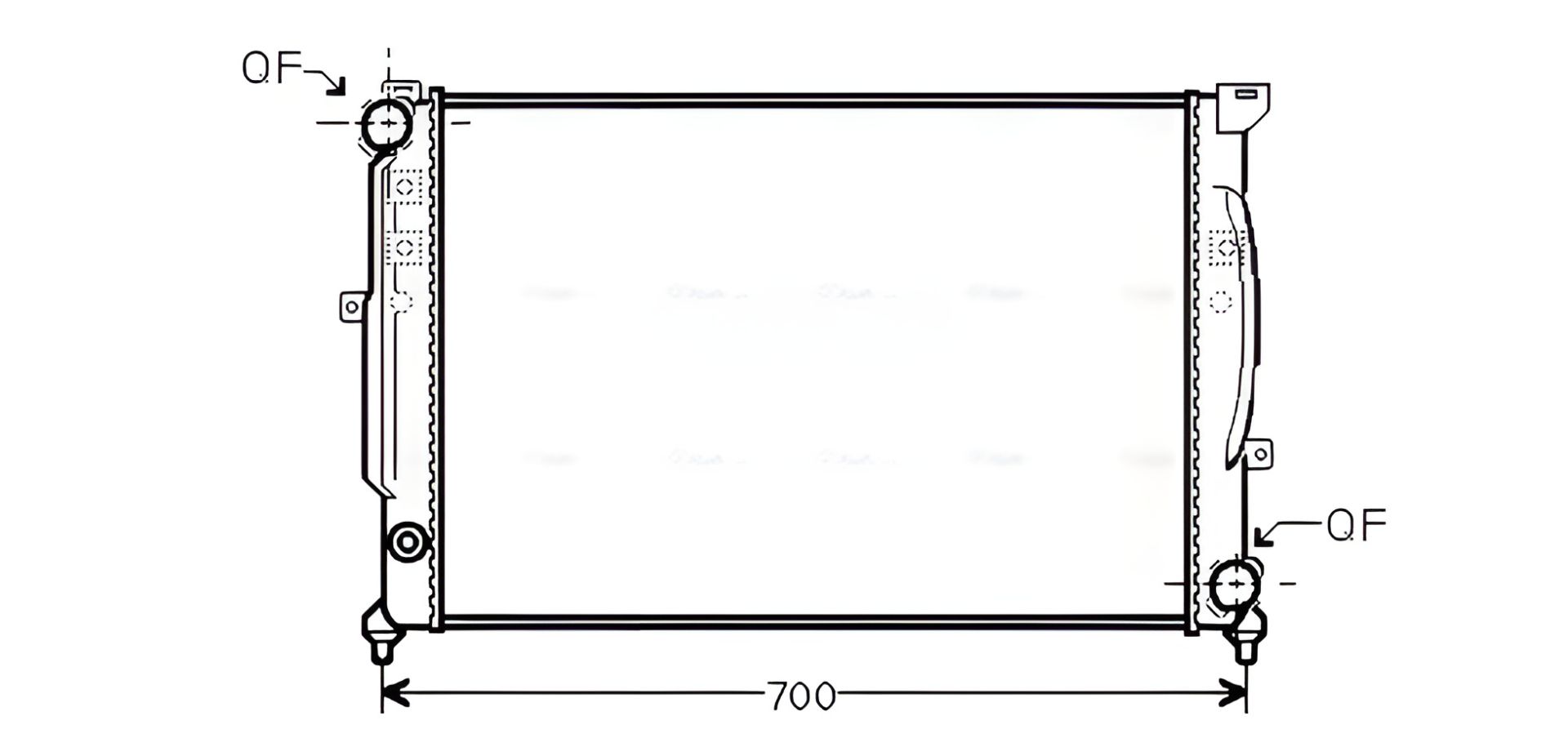 Радіатор охолодження для SKODA SUPERB, VW PASSAT, виробник AVA (AIA2124) Радіатор охолодження для SKODA SUPERB, VW PASSAT, виробник AVA (AIA2124)