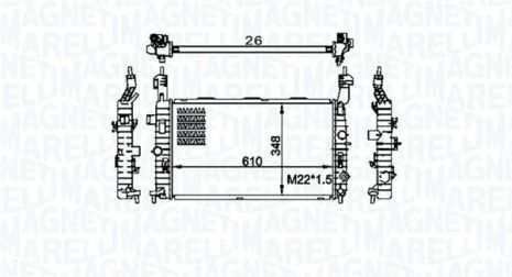 Радіатор охолодження VAUXHALL MERIVA, OPEL MERIVA, MAGNETI MARELLI (350213155800) Радіатор охолодження VAUXHALL MERIVA, OPEL MERIVA, MAGNETI MARELLI (350213155800)