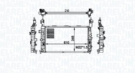 Радіатор охолодження VAUXHALL MERIVA, OPEL MERIVA, MAGNETI MARELLI (350213155800) Радіатор охолодження VAUXHALL MERIVA, OPEL MERIVA, MAGNETI MARELLI (350213155800)