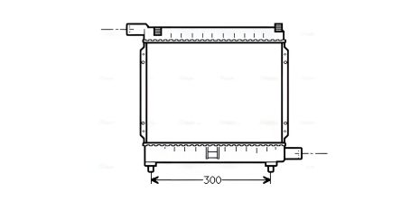 Радіатор охолодження для MERCEDES-BENZ 190, AVA COOLING (MS2039) Радіатор охолодження для MERCEDES-BENZ 190, AVA COOLING (MS2039)