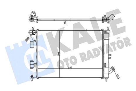 Радіатор охолодження (паяний) Hyundai Elantra (11-), i30 (12-)/KIA Ceed, HYUNDAI i30, KALE OTO RADYAT, KALE OT