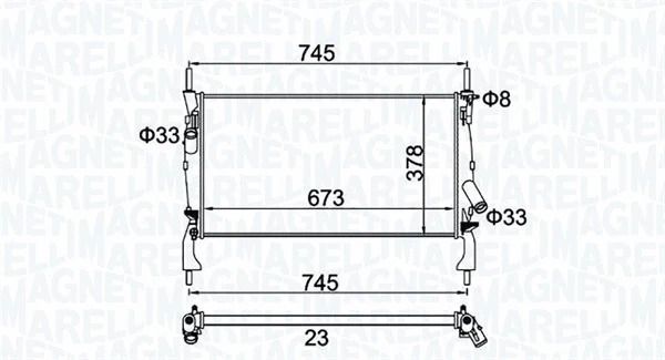 Радіатор охолодження FORD TRANSIT, MAGNETI MARELLI (350213173900) Радіатор охолодження FORD TRANSIT, MAGNETI MARELLI (350213173900)