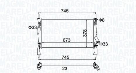 Радіатор охолодження FORD TRANSIT, MAGNETI MARELLI (350213173900) Радіатор охолодження FORD TRANSIT, MAGNETI MARELLI (350213173900)