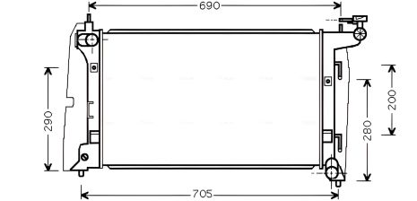 Радіатор TOYOTA COROLLA, AVA COOLING (TOA2290)
