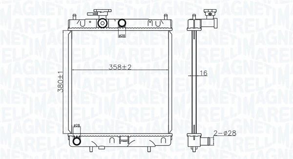 Радіатор охолодження NISSAN MICRA, MAGNETI MARELLI (350213176400) Радіатор охолодження NISSAN MICRA, MAGNETI MARELLI (350213176400)