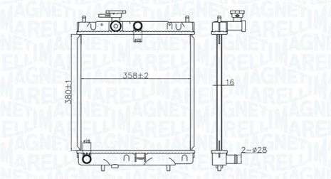 Радіатор охолодження NISSAN MICRA, MAGNETI MARELLI (350213176400) Радіатор охолодження NISSAN MICRA, MAGNETI MARELLI (350213176400)