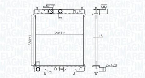 Радіатор охолодження NISSAN MICRA, MAGNETI MARELLI (350213176400) Радіатор охолодження NISSAN MICRA, MAGNETI MARELLI (350213176400)
