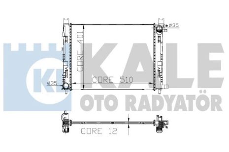 Радіатор охолодження DACIA LOGAN, RENAULT CLIO, KALE OTO RADYATOR (305900)