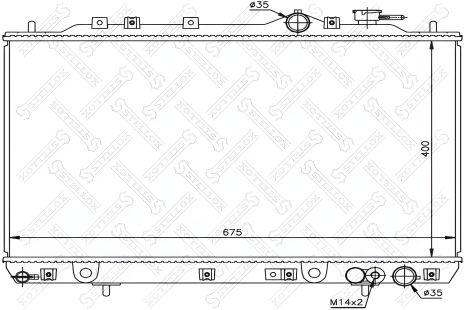 Охолоджувальний радіатор HYUNDAI SONATA, STELLOX (1026525SX) Охолоджувальний радіатор HYUNDAI SONATA, STELLOX (1026525SX)