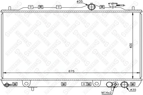 Охлаждающий радиатор HYUNDAI SONATA, STELLOX (1026525SX) Охлаждающий радиатор HYUNDAI SONATA, STELLOX (1026525SX)