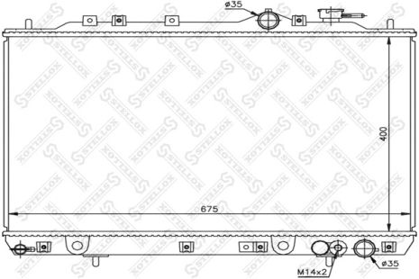 Радіатор охолодження HYUNDAI SONATA, STELLOX (1026525SX) Радіатор охолодження HYUNDAI SONATA, STELLOX (1026525SX)