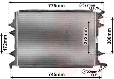 Радіатор охолодження VW JETTA, Van Wezel (58002370) Радіатор охолодження VW JETTA, Van Wezel (58002370)
