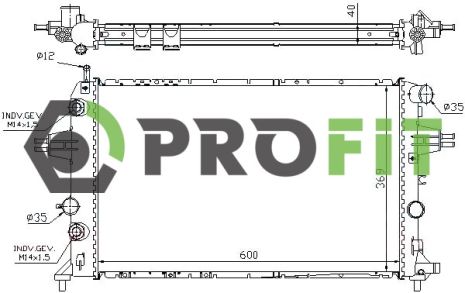 Радіатор охолодження PROFIT (17400259) Радіатор охолодження PROFIT (17400259)