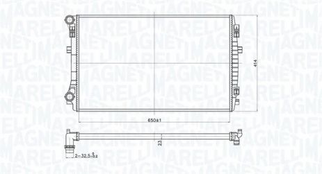 Радіатор охолодження SKODA OCTAVIA, AUDI A3, MAGNETI MARELLI (350213173400) Радіатор охолодження SKODA OCTAVIA, AUDI A3, MAGNETI MARELLI (350213173400)