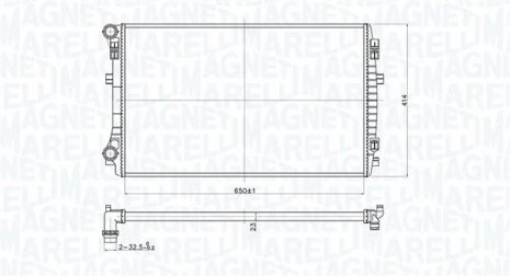 Радіатор охолодження SKODA OCTAVIA, AUDI A3, MAGNETI MARELLI (350213173400) Радіатор охолодження SKODA OCTAVIA, AUDI A3, MAGNETI MARELLI (350213173400)