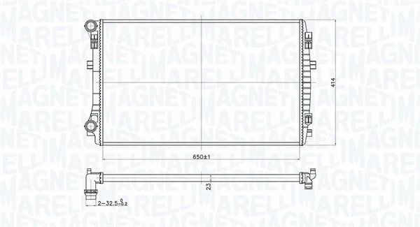 Радіатор охолодження SKODA OCTAVIA, AUDI A3, MAGNETI MARELLI (350213173400) Радіатор охолодження SKODA OCTAVIA, AUDI A3, MAGNETI MARELLI (350213173400)