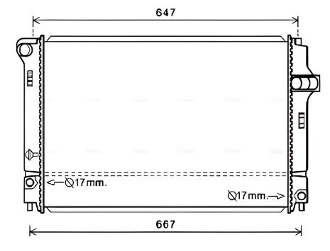 Охолоджувальний радіатор TOYOTA YARIS, AVA COOLING (TO2700)
