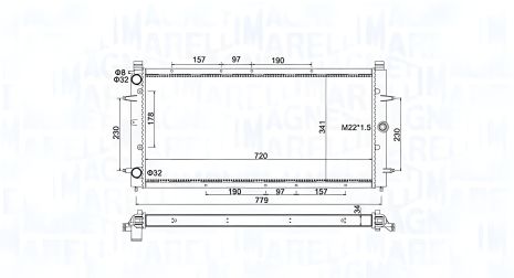 Охлаждающий радиатор VW TRANSPORTER, MAGNETI MARELLI (350213174600) Охлаждающий радиатор VW TRANSPORTER, MAGNETI MARELLI (350213174600)