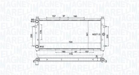 Радіатор охолодження VW TRANSPORTER, MAGNETI MARELLI (350213174600) Радіатор охолодження VW TRANSPORTER, MAGNETI MARELLI (350213174600)