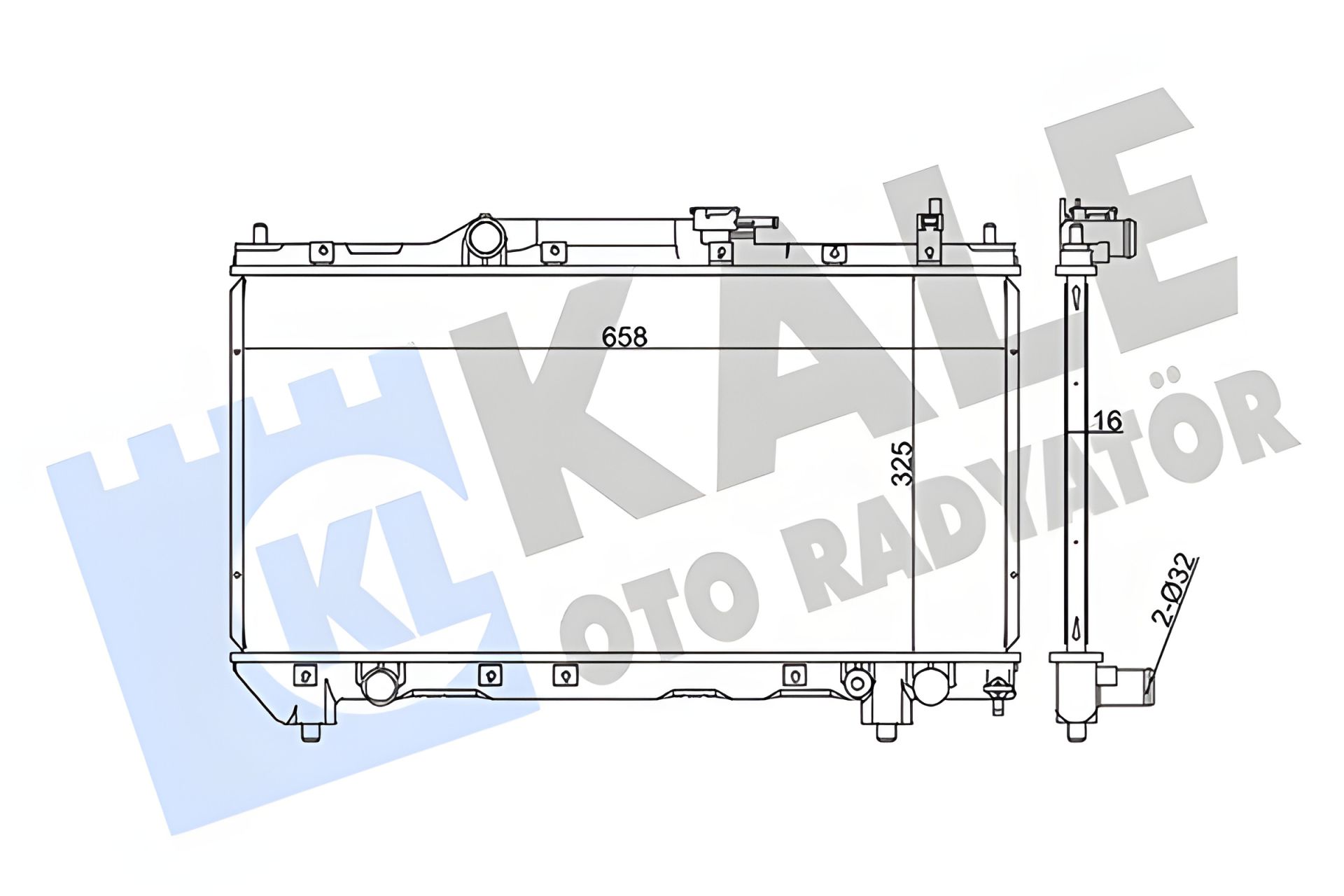 Охолоджуючий радіатор для TOYOTA AVENSIS, KALE OTO RADYATOR 351965 Охолоджуючий радіатор для TOYOTA AVENSIS, KALE OTO RADYATOR 351965