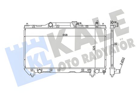 Охолоджуючий радіатор для TOYOTA AVENSIS, KALE OTO RADYATOR 351965 Охолоджуючий радіатор для TOYOTA AVENSIS, KALE OTO RADYATOR 351965