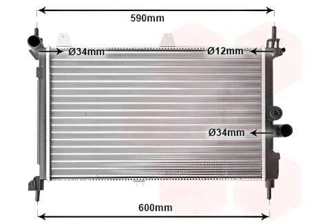 Охолоджуючий радіатор для OPEL ASTRA, Van Wezel (37002127)