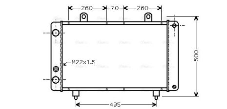Радиатор охлаждения TALBOT EXPRESS, FIAT DUCATO, AVA COOLING (PEA2319) Радиатор охлаждения TALBOT EXPRESS, FIAT DUCATO, AVA COOLING (PEA2319)