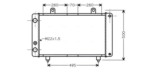 Охолоджуючий радіатор для TALBOT EXPRESS, FIAT DUCATO від AVA COOLING (PEA2319)