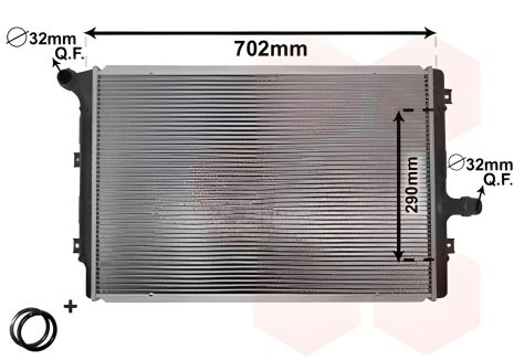 Радіатор охолодження для SKODA SUPERB, SEAT ALTEA, Van Wezel (58002208)