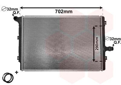 Радіатор охолодження SKODA SUPERB, SEAT ALTEA, Van Wezel (58002208) Радіатор охолодження SKODA SUPERB, SEAT ALTEA, Van Wezel (58002208)