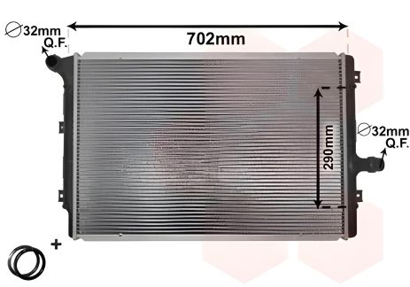 Радіатор охолодження для SKODA SUPERB, SEAT ALTEA, Van Wezel (58002208) Радіатор охолодження для SKODA SUPERB, SEAT ALTEA, Van Wezel (58002208)