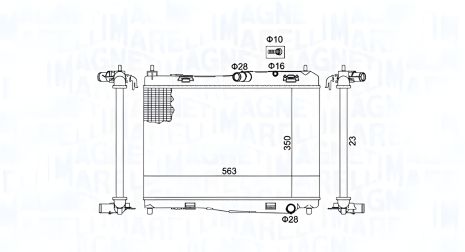 Охолоджуючий радіатор для FORD B-MAX, MAGNETI MARELLI (350213142100) Охолоджуючий радіатор для FORD B-MAX, MAGNETI MARELLI (350213142100)