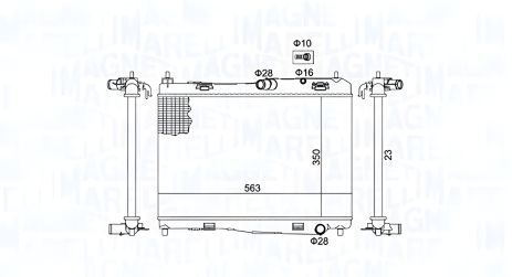 Радиатор охлаждения для FORD B-MAX, MAGNETI MARELLI (350213142100)
