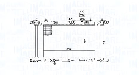 Радіатор охолодження для Ford Transit, MAGNETI MARELLI (350213184700) Радіатор охолодження для Ford Transit, MAGNETI MARELLI (350213184700)