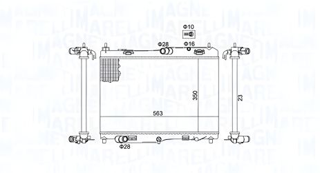 Охлаждающий радиатор FORD TRANSIT, MAGNETI MARELLI (350213184700)