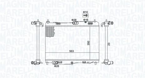 Радіатор охолодження FORD TRANSIT, MAGNETI MARELLI (350213184700) Радіатор охолодження FORD TRANSIT, MAGNETI MARELLI (350213184700)