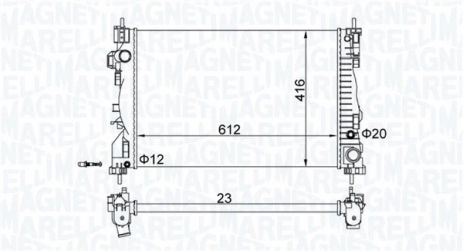 Радиатор охлаждения ALFA ROMEO, MAGNETI MARELLI (350213129700) Радиатор охлаждения ALFA ROMEO, MAGNETI MARELLI (350213129700)