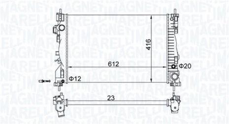 Радіатор охолодження ALFA ROMEO, MAGNETI MARELLI (350213129700) Радіатор охолодження ALFA ROMEO, MAGNETI MARELLI (350213129700)