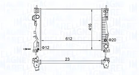 Радиатор охлаждения для ALFA ROMEO, MAGNETI MARELLI (350213129700) Радиатор охлаждения для ALFA ROMEO, MAGNETI MARELLI (350213129700)