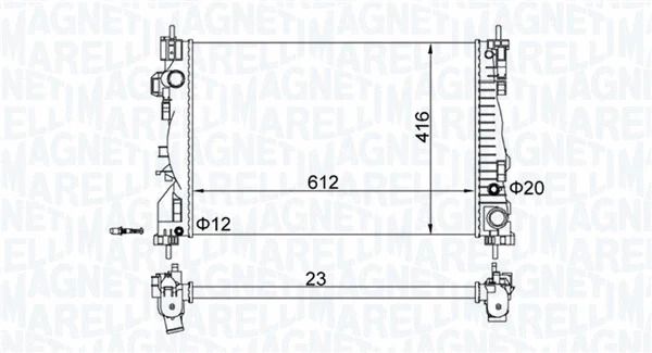 Радіатор охолодження ALFA ROMEO, MAGNETI MARELLI (350213129700) Радіатор охолодження ALFA ROMEO, MAGNETI MARELLI (350213129700)