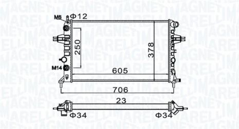 Радіатор охолодження VAUXHALL ASTRA, OPEL ASTRA, MAGNETI MARELLI (350213158200) Радіатор охолодження VAUXHALL ASTRA, OPEL ASTRA, MAGNETI MARELLI (350213158200)
