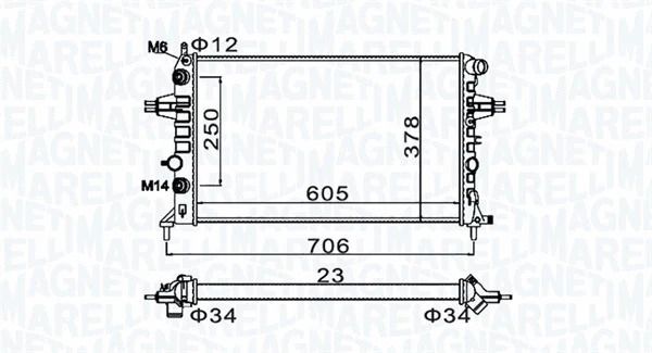 Радіатор охолодження VAUXHALL ASTRA, OPEL ASTRA, MAGNETI MARELLI (350213158200) Радіатор охолодження VAUXHALL ASTRA, OPEL ASTRA, MAGNETI MARELLI (350213158200)