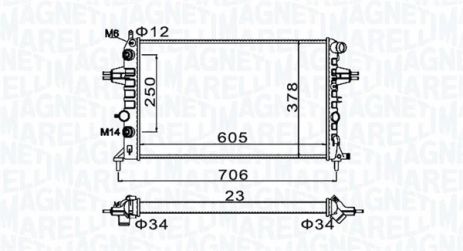 Радіатор охолодження VAUXHALL ASTRA, OPEL ASTRA, MAGNETI MARELLI (350213158200) Радіатор охолодження VAUXHALL ASTRA, OPEL ASTRA, MAGNETI MARELLI (350213158200)