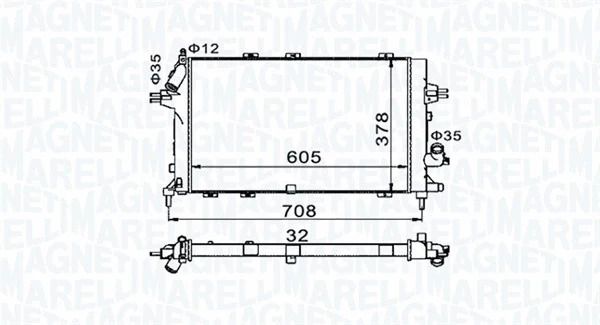 Радіатор охолодження VAUXHALL ASTRA, OPEL ASTRA, MAGNETI MARELLI (350213153400) Радіатор охолодження VAUXHALL ASTRA, OPEL ASTRA, MAGNETI MARELLI (350213153400)