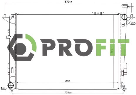Радіатор охолодження HYUNDAI, PROFIT (17400154) - системи охолодження авто