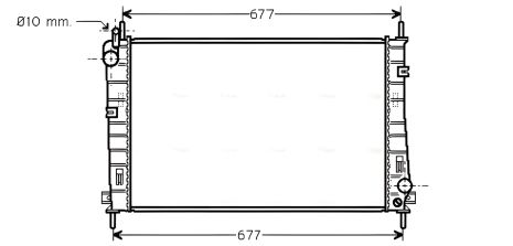 Охолоджуючий радіатор FORD MONDEO, AVA COOLING (FDA2335)
